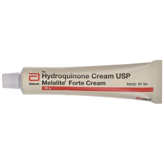 Melalite Tube: White tube of skin lightening cream.