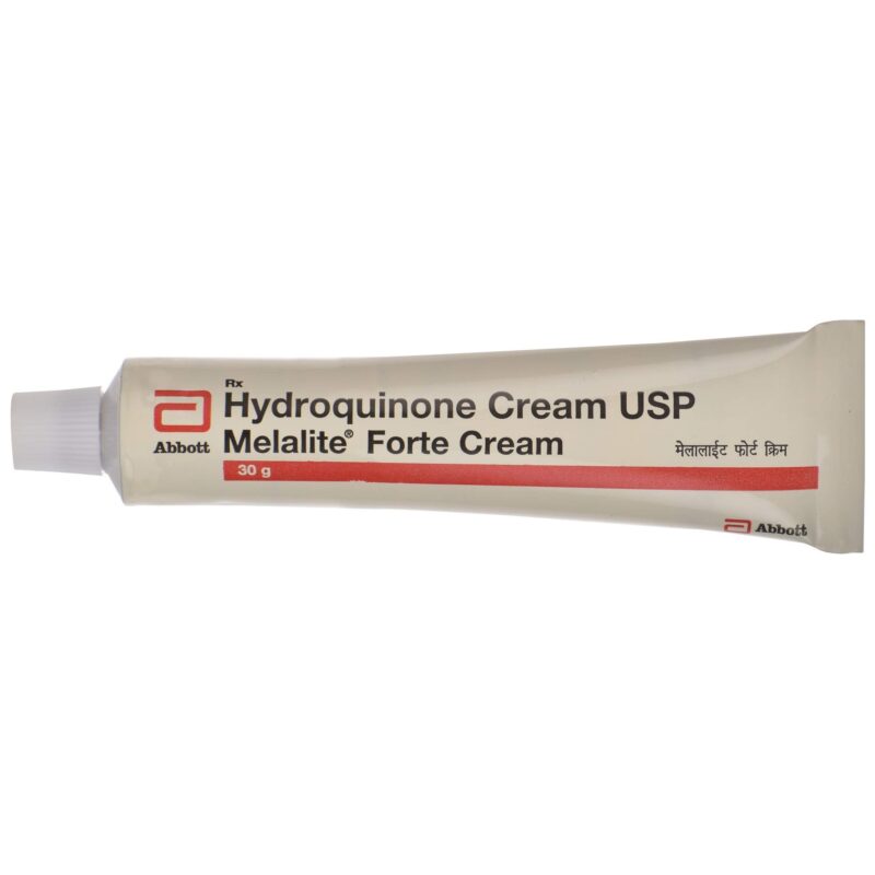 Melalite Tube: White tube of skin lightening cream.