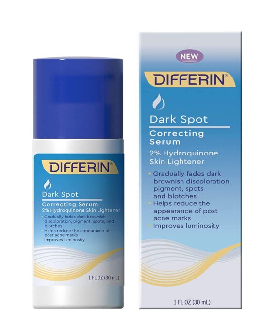 Hydroquinone & Differin cream. Skincare product.