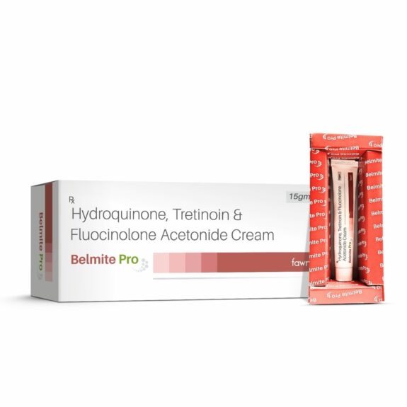 Hydroquinone, tretinoin, and fluocinolone acetonide cream.