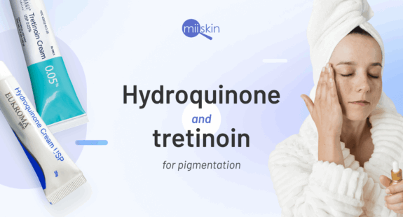 Hydroquinone and Tretinoin Cream: Skincare treatment.