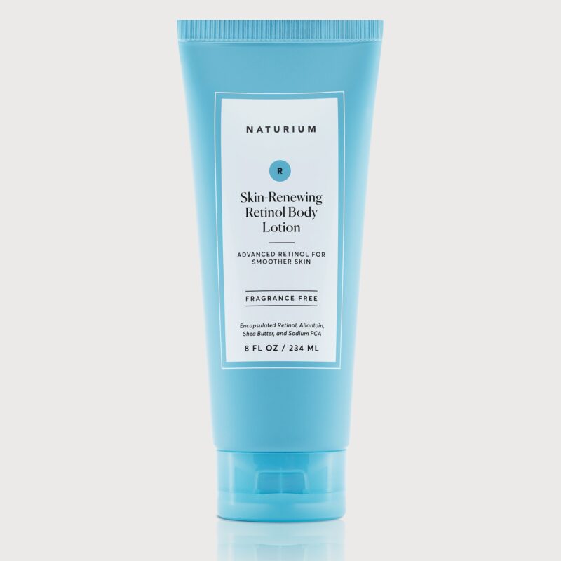 Body lotion with tretinoin. Moisturizing skin treatment.