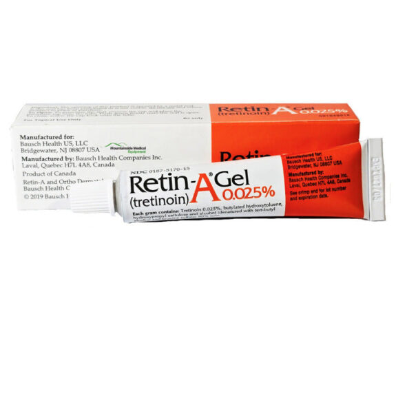 Tretinoin 0.025% Gel for wrinkles.