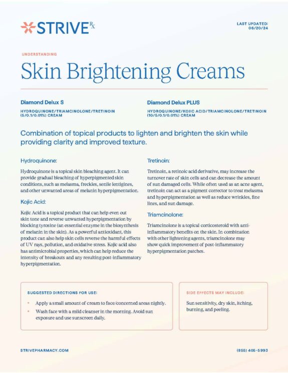 Hydroquinone Triamcinolone Tretinoin cream tube.