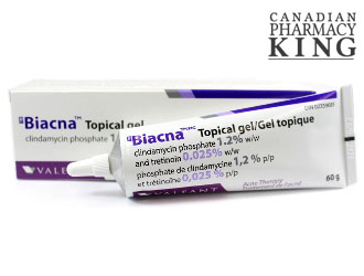 Biacna Clindamycin and Tretinoin topical acne treatment.