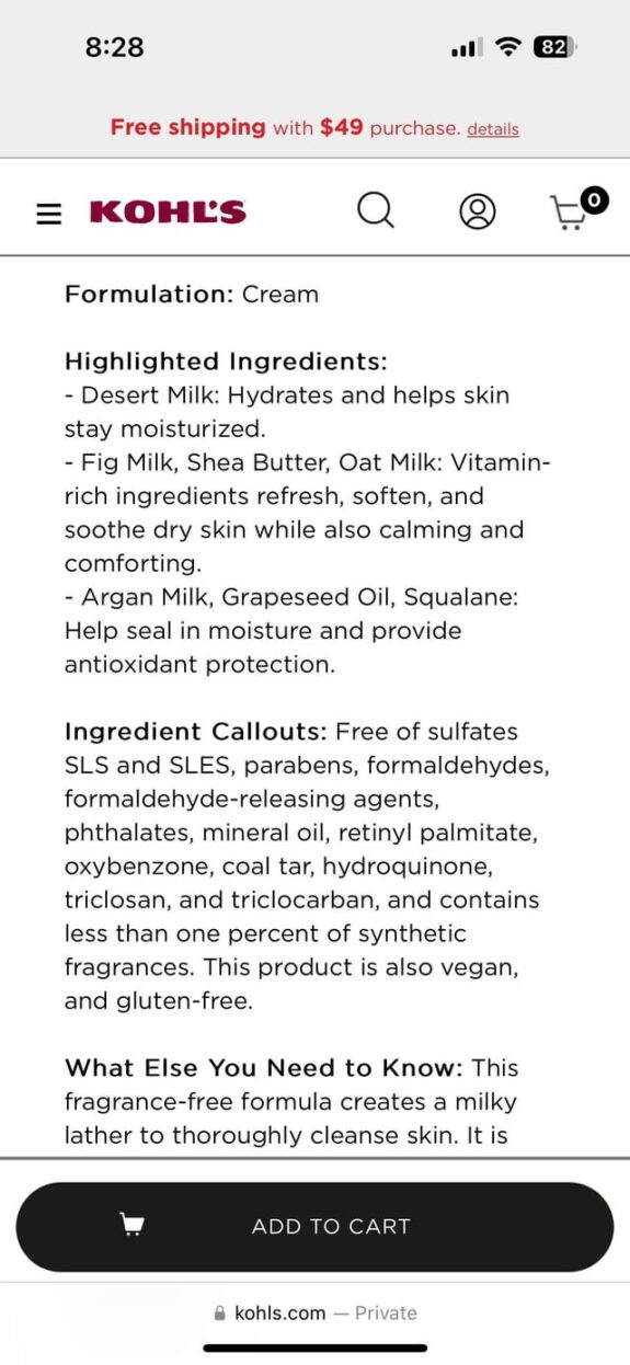Hydroquinone cream, Ulta brand.