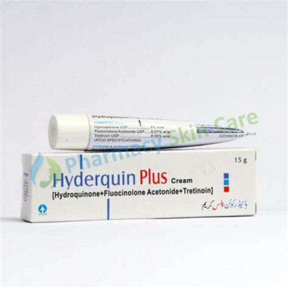 Hyderquin Plus Cream, showing packaging.