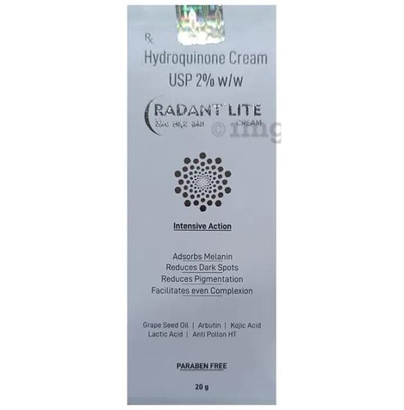 Hydroquinone Cream 2%, skin lightening cream.