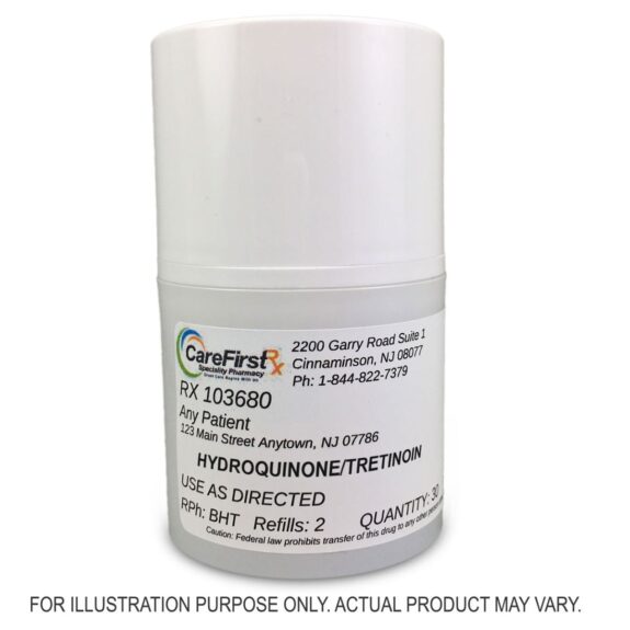 Hydroquinone and Tretinoin Cream. Skincare treatment.