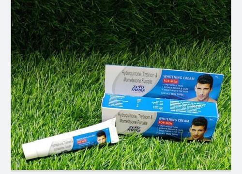 Hydroquinone cream for men's skincare.