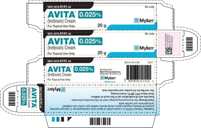 Avita tretinoin cream tube.