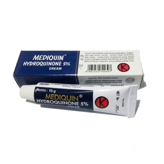 Mediquin Hydroquinone skin lightening cream.