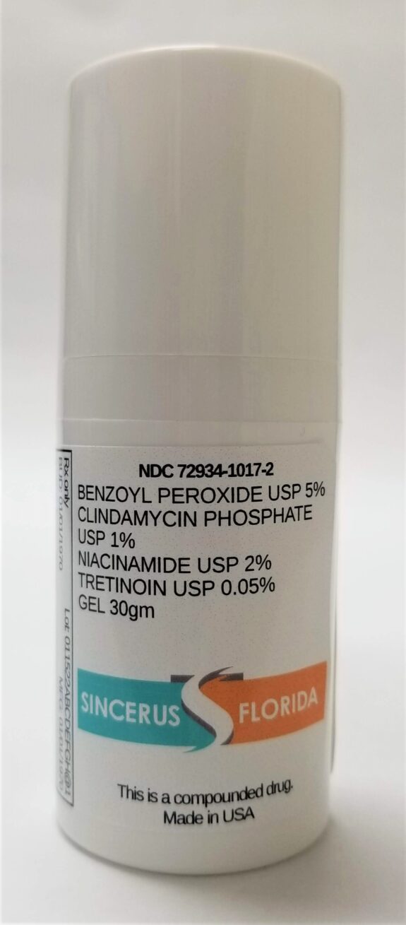 Clindamycin Phosphate, Benzoyl Peroxide & Tretinoin Gel
