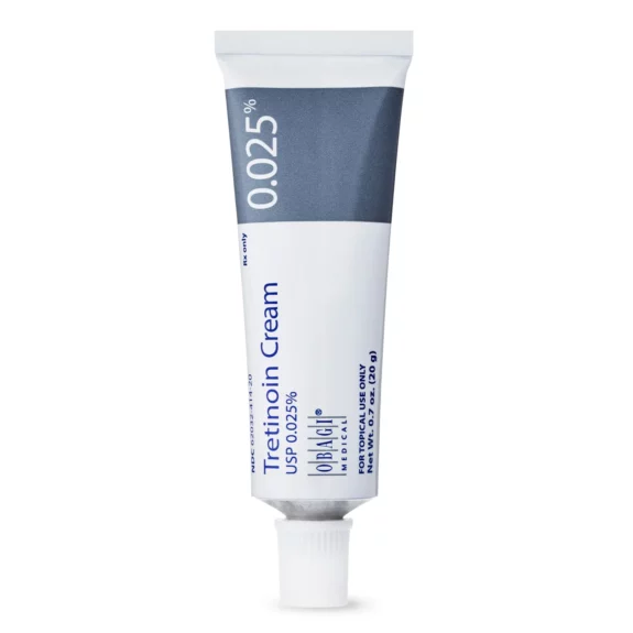 Tretinoin Cream 0.025% for wrinkle reduction.
