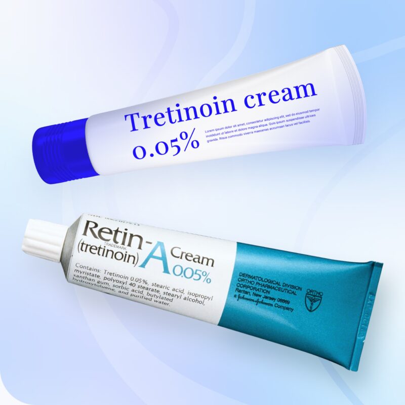 Tretinoin cream tube, requires prescription.