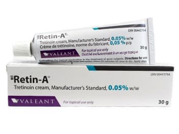 Retin-A cream tube.
