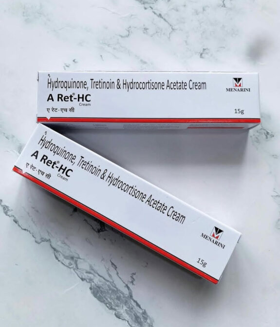 Hydroquinone and Tretinoin cream.