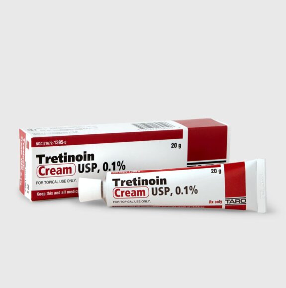 Tretinoin cream for skin discoloration treatment.