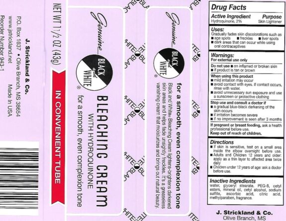 Black and white hydroquinone cream jar
