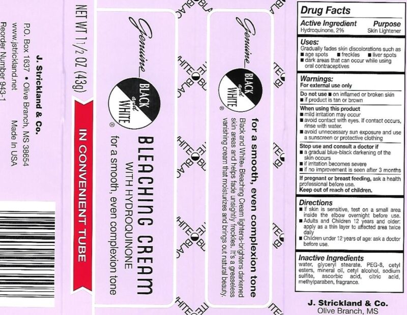 Black and white hydroquinone cream jar