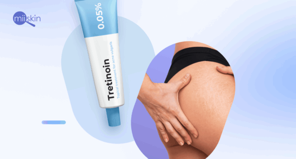 Hyaluronic acid & tretinoin serum for stretch mark treatment.