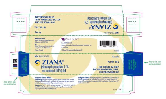 Ziana Gel acne treatment.