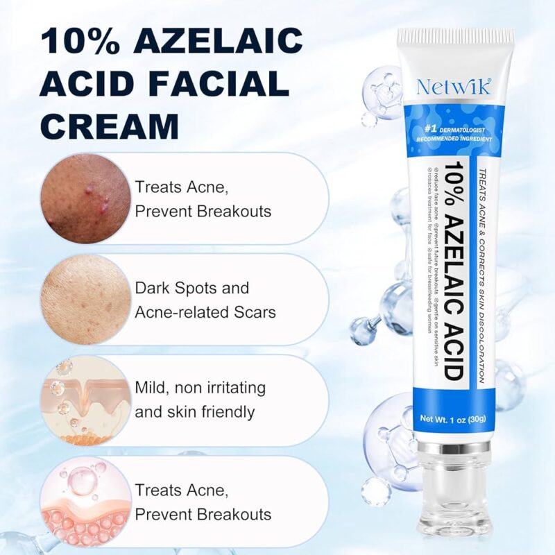 Azelaic acid cream for rosacea treatment.