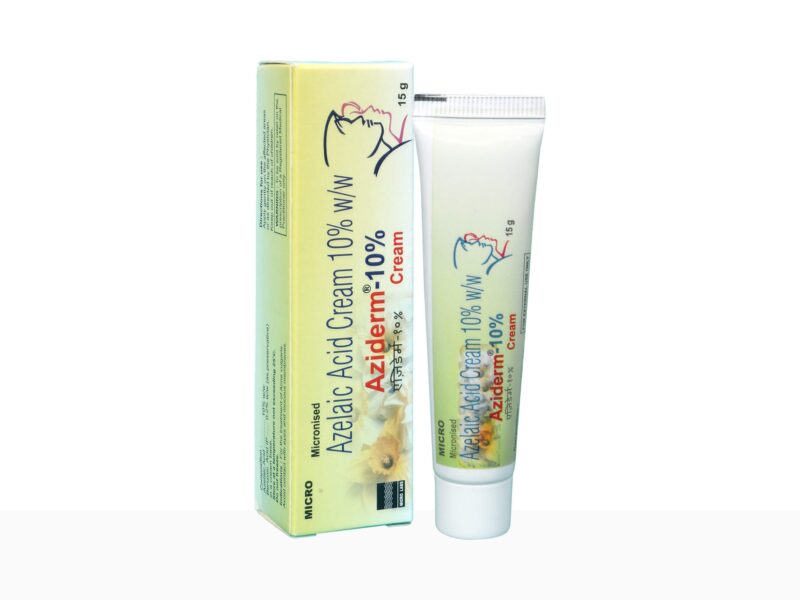 Aziderm 10 Azelaic Acid Cream tube.