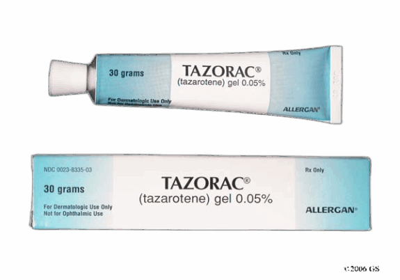 Tazorac 1% Gel acne treatment.