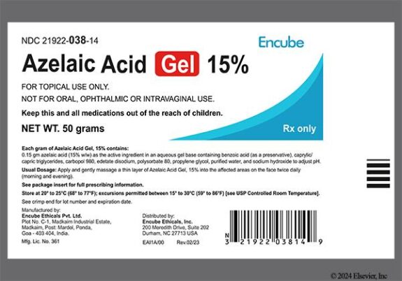 Prescription Azelaic Acid Cream, 15% strength.