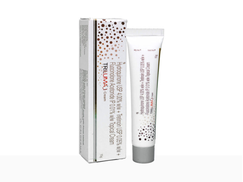 Triluma cream, skin lightening treatment.