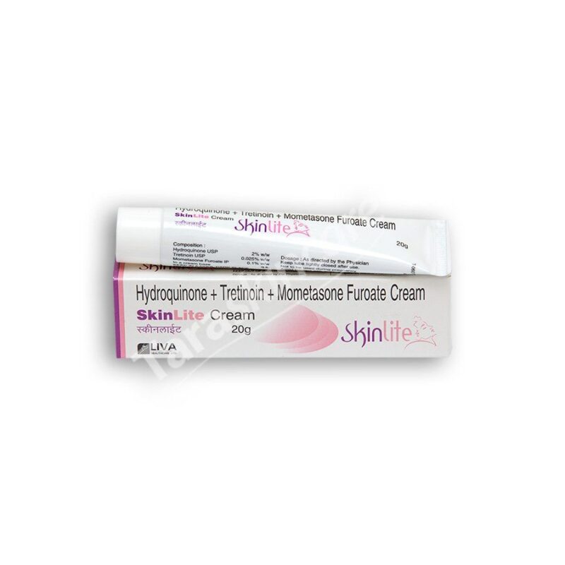 Skinlite Cream: Hydroquinone, Tretinoin, Mometasone Furoate.